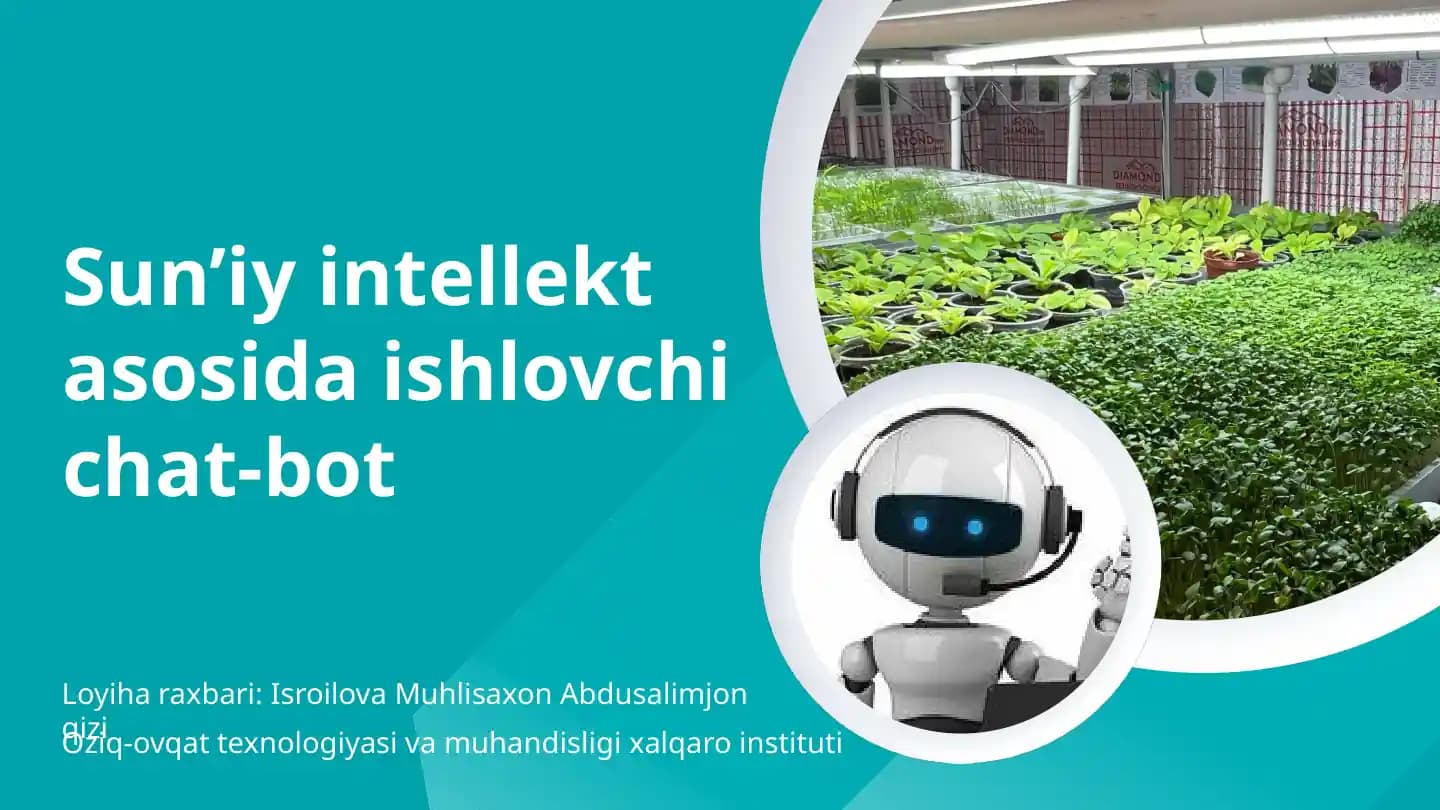 sunʼiy intellekt yordamida ishlovchi CHat bot