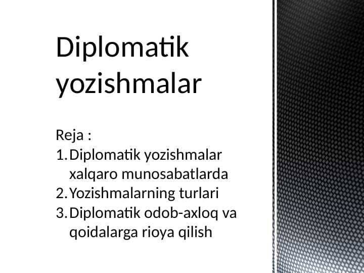 Diplomatik yozishmalar