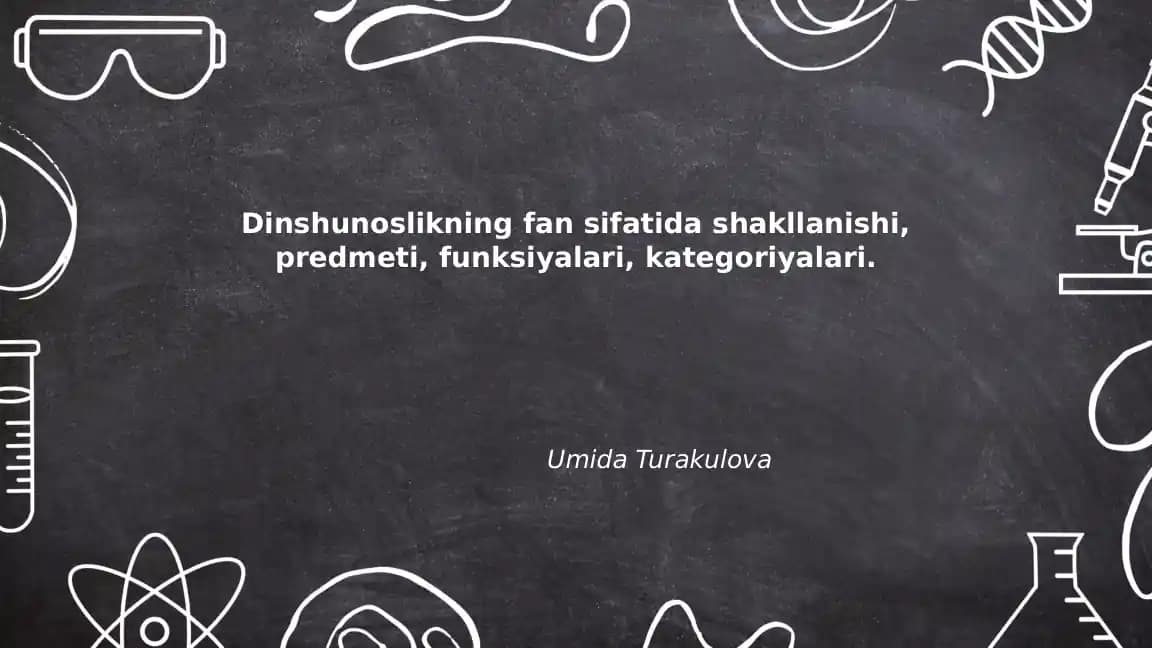 taqdimot  | Dinshunoslik