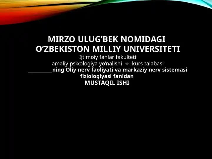 Nerv tizimi va Qarish