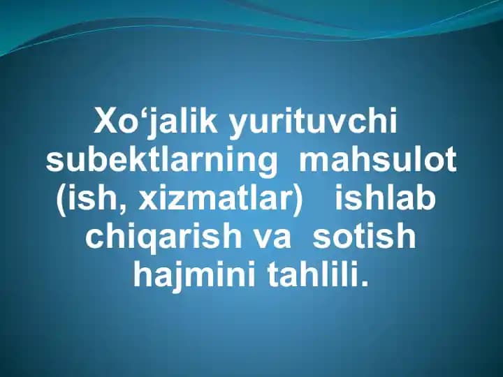 Xo‘jalikyurituvchi mahsulotlar