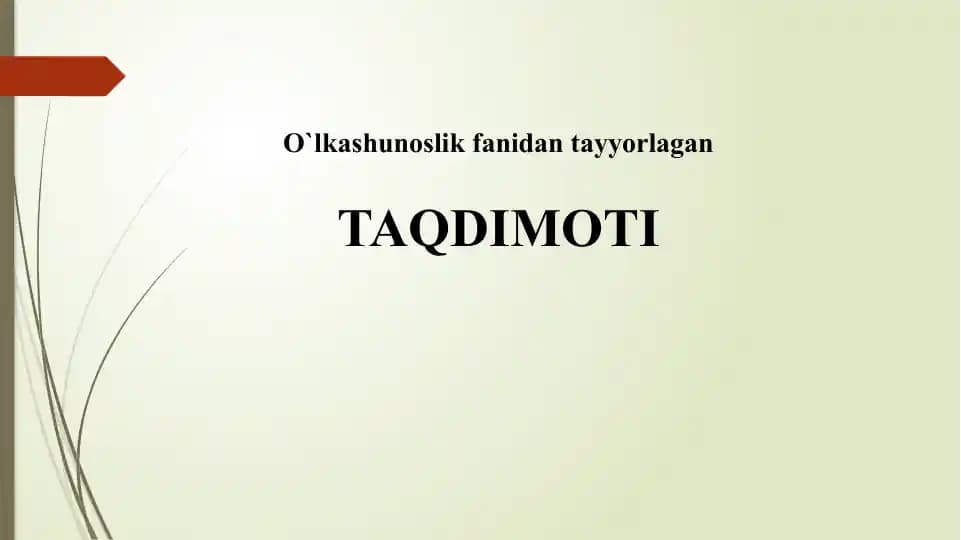 O’zbekistonda o’lkashunoslik fanining rivojlanishi