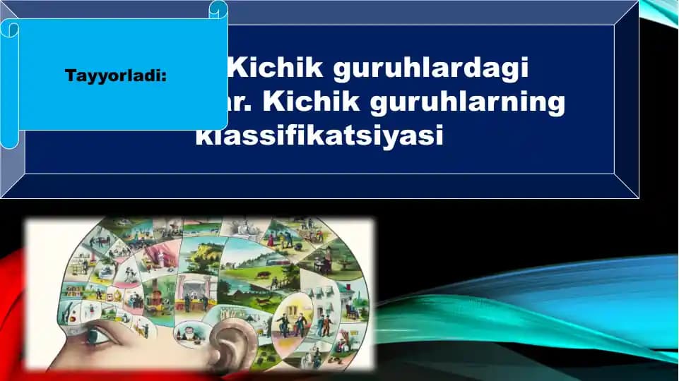 Kichik guruhlardagi muammolar.Kichik guruhlardagi muammolar.