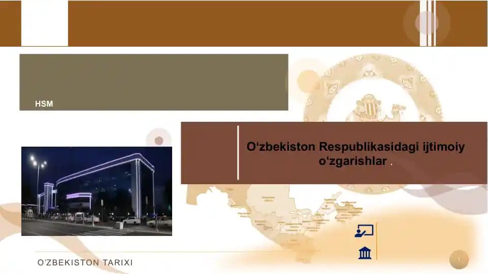 O‘zbekiston Respublikasidagi ijtimoiy o‘zgarishlar