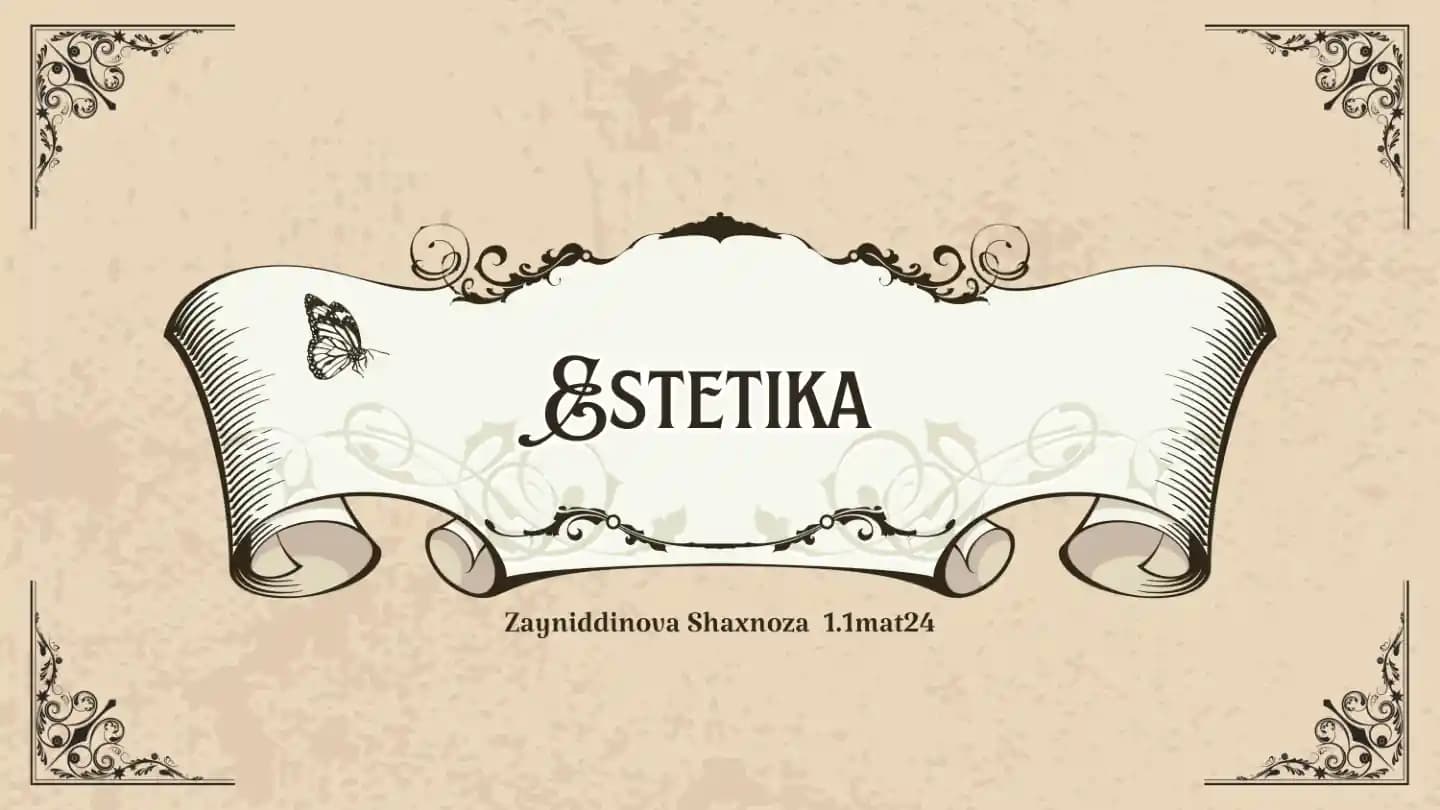 Estetika. Falsafada estetika