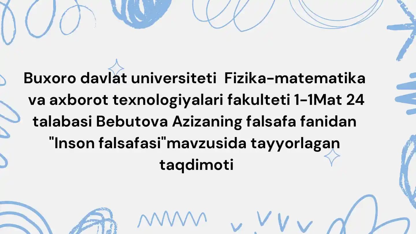 Inson falsafasi. Ontologiya