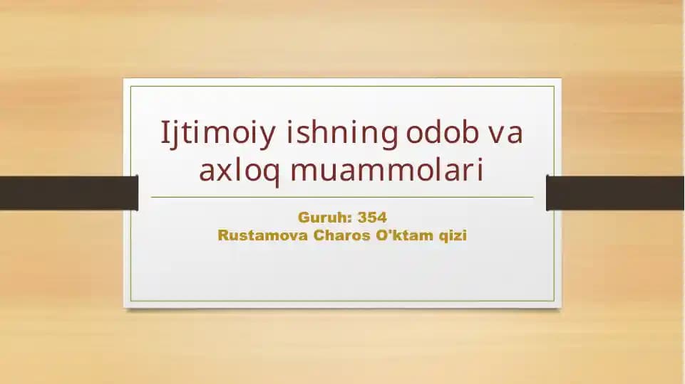 Ijtimoiy ish