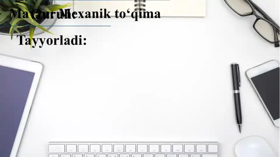 Mexanik to‘qima