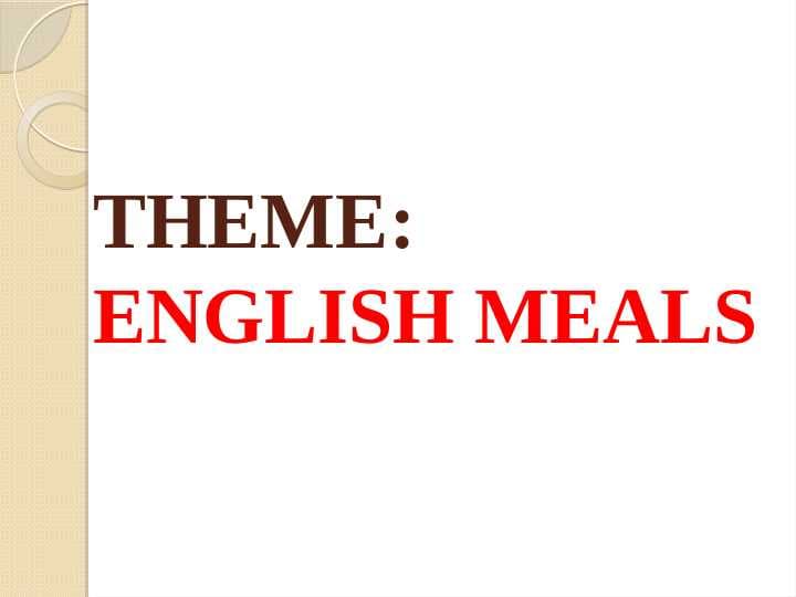 english meals