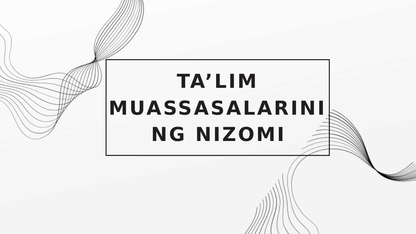 Ta'lim muassasalarining nizomi