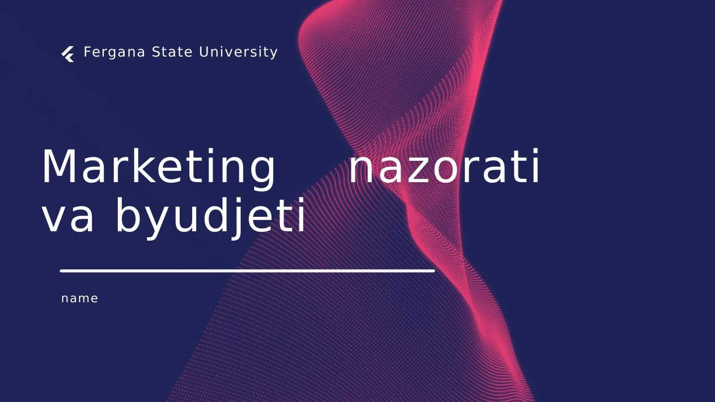 Marketing nazorati va byudjeti