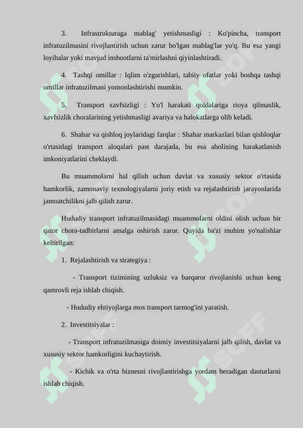 Hududiy transport infratuzilmasi. Shaxar transport infratuzilmasi