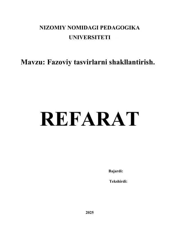 Fazoviy tasvirlarni shakllantirish.