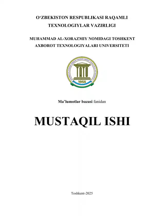 XML va ma'lumotlar bazasi