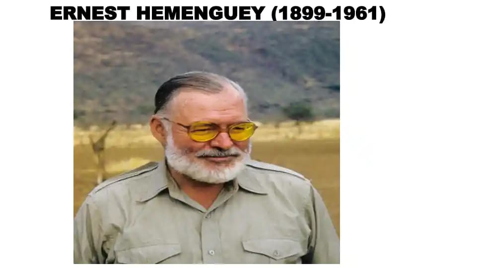 Ernest Heminguey Chol va dengiz asariga  prezintatsiya