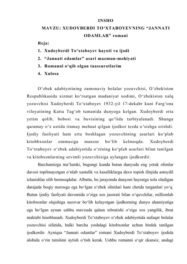 JANNATI ODAMLAR