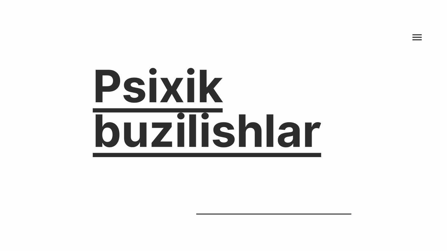Psixik buzilishlar