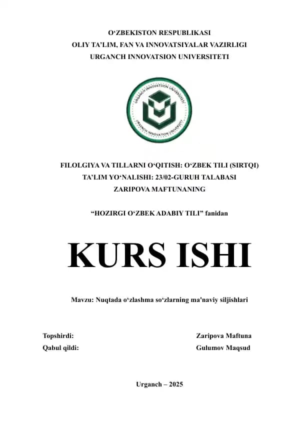 Nuqtada o‘zlashma so‘zlarning ma'naviy siljishlari