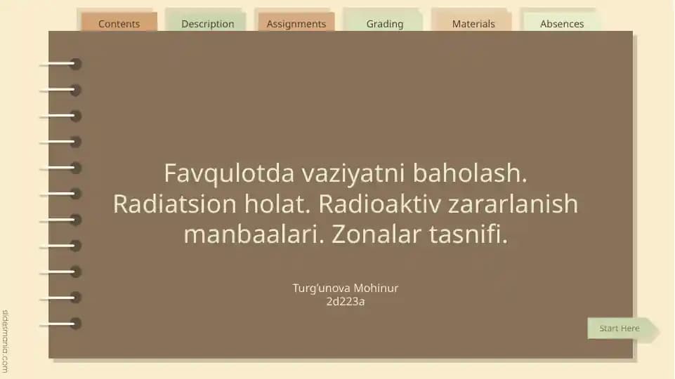 favqulotda vaziyatni baholash