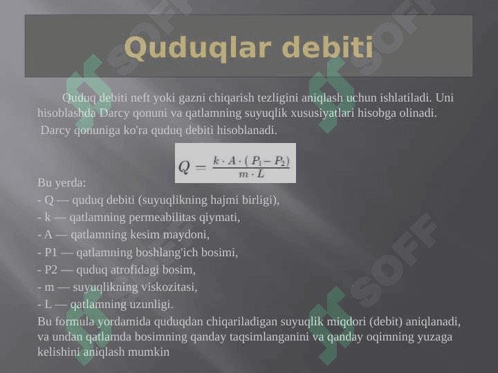 Qattiq suv bosimli rejimda qatlamda bosimning qayta taqsimlanishi