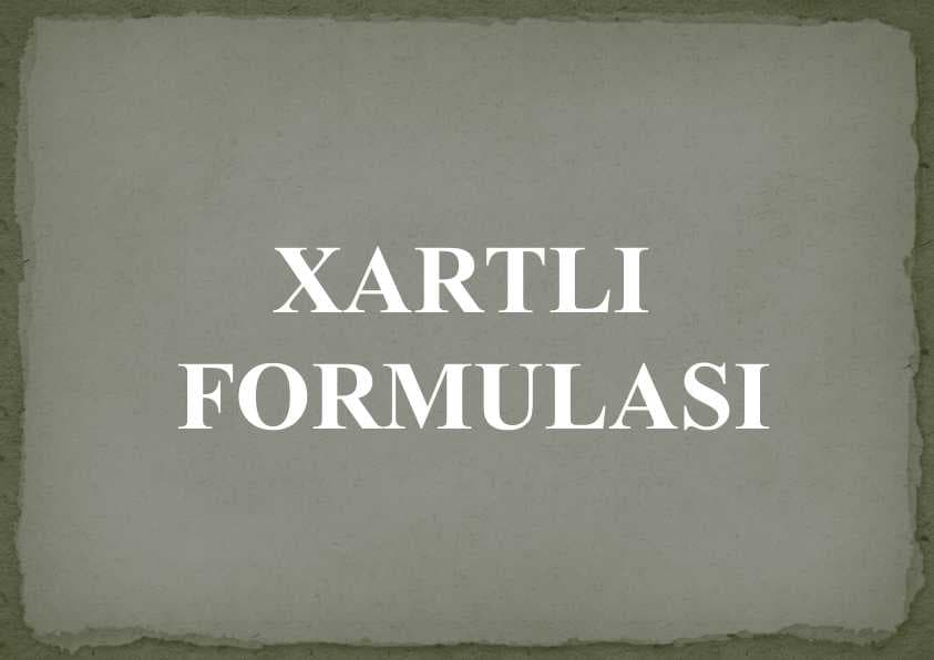 XARTLI  FORMULASI