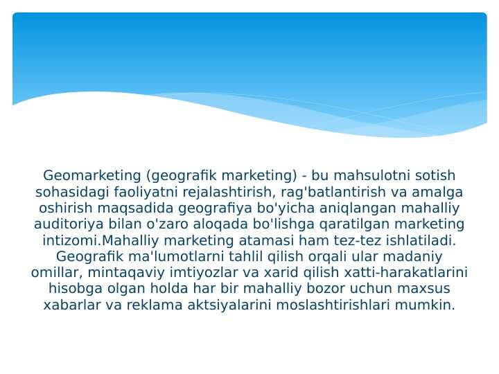geomarketing haqida pptx