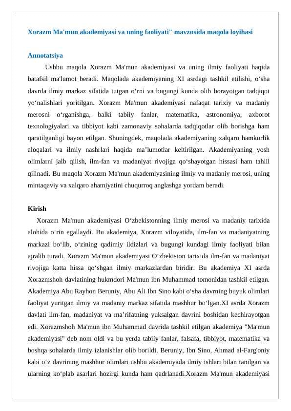 O‘rta asr Sharq allomalari ilmiy merosini o‘rganishda Ibn al-Qiftiy asarining o‘rni mavzusida tezis  24