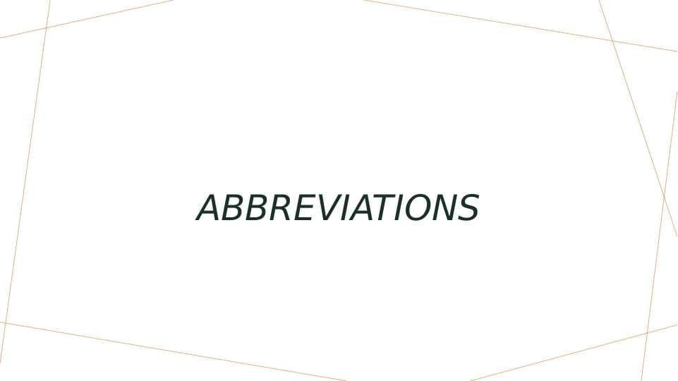 Abbreviations