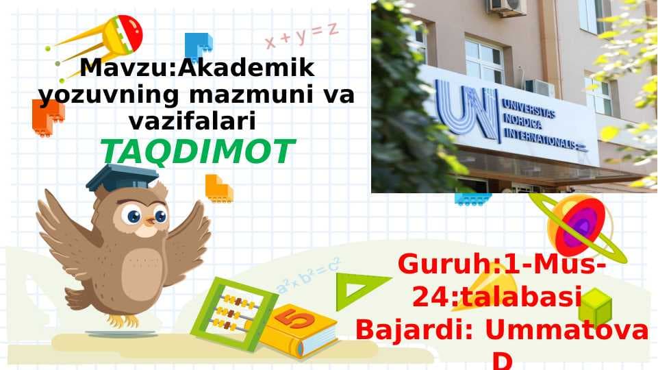 Akademik yozuvning mazmuni va vazifalari