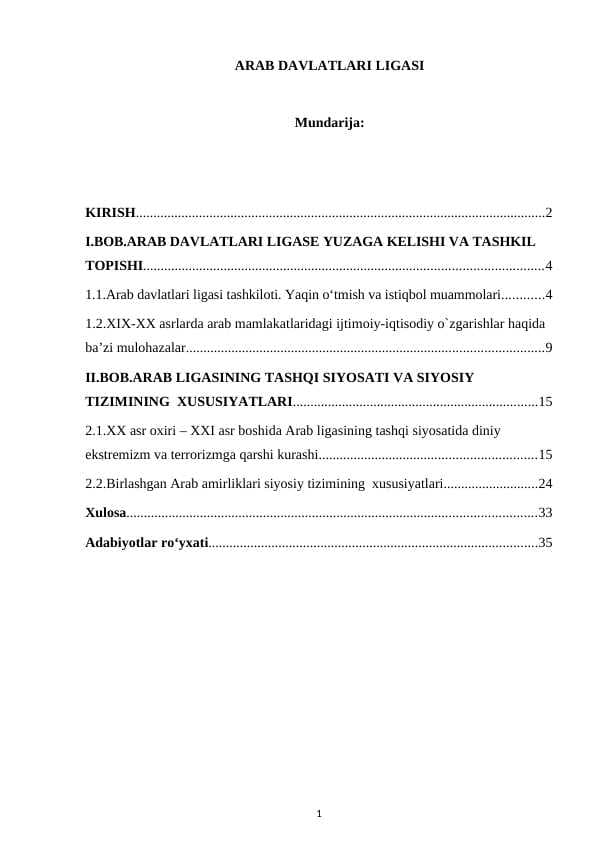 ARAB DAVLATLARI LIGASI