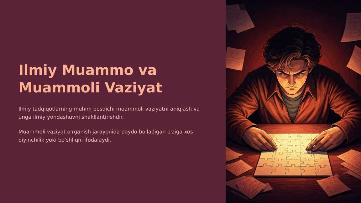 Ilmiy muammo. Muammoli vaziyat_1