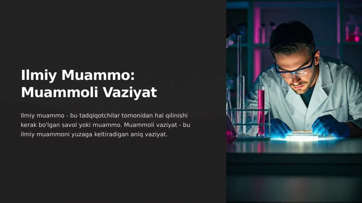 Ilmiy muammo. Muammoli vaziyat_4