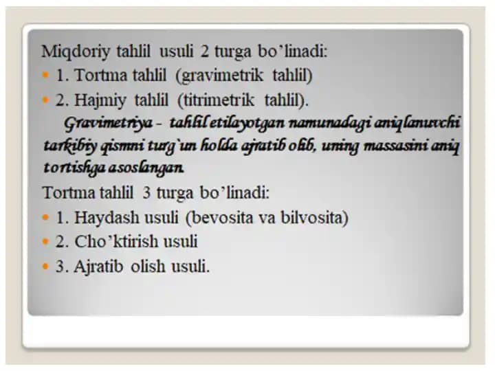 Miqdoriy tahlil