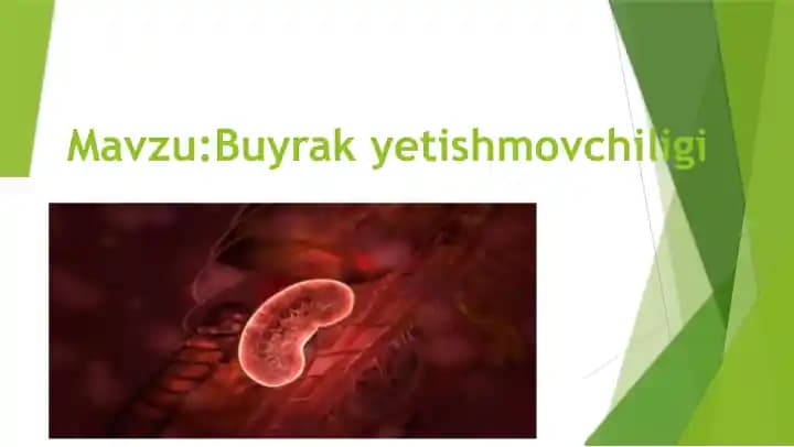 Buyrak yetishmovchiligi