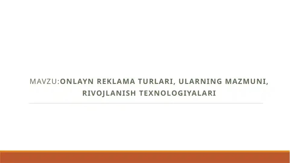 Onlayn reklama turlari