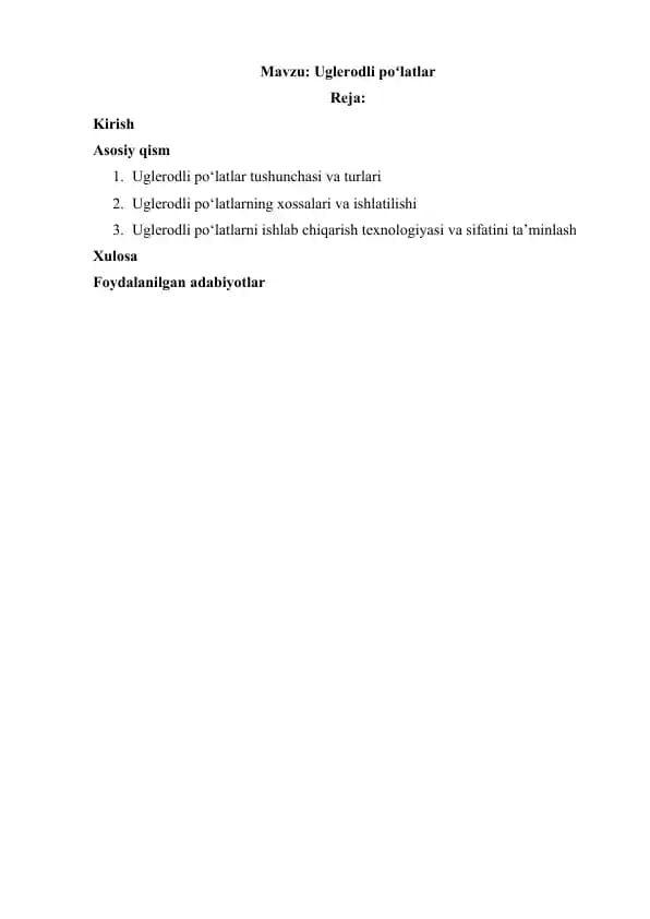 Uglerodli poʻlatlar