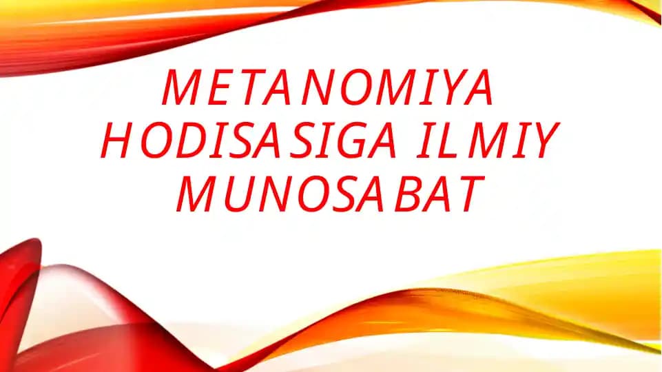 Metonimiya hodisasiga ilmiy munosabat
