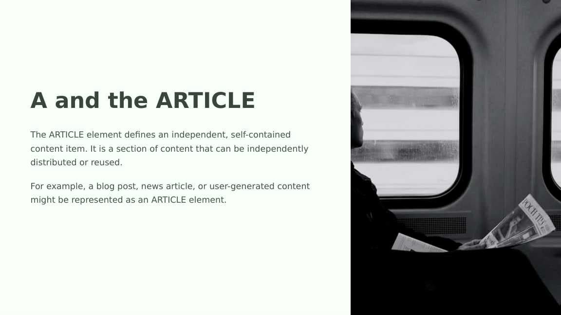 A and the ARTICLE