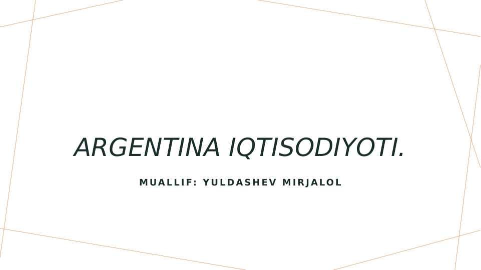 Argentina Iqtisodiyoti