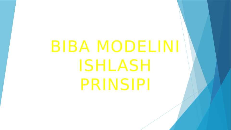 Biba modelini ishlash prinsipi
