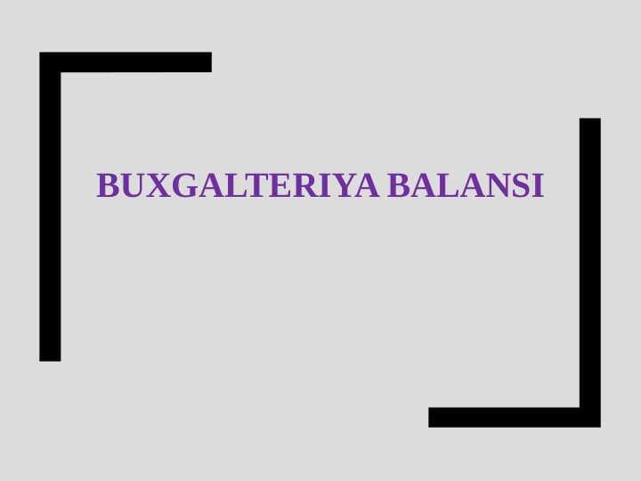 Buxgalteriya balansi