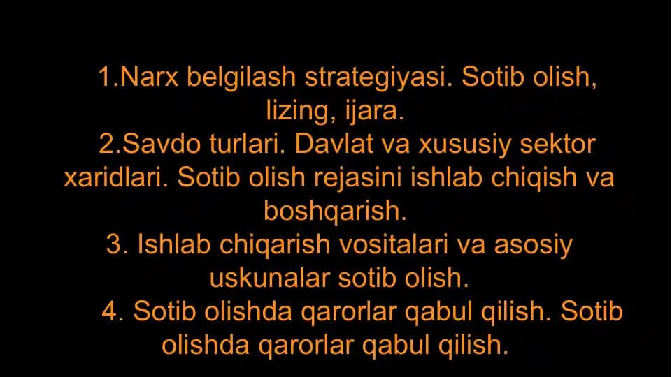 Narx Belgilash Strategiyasi