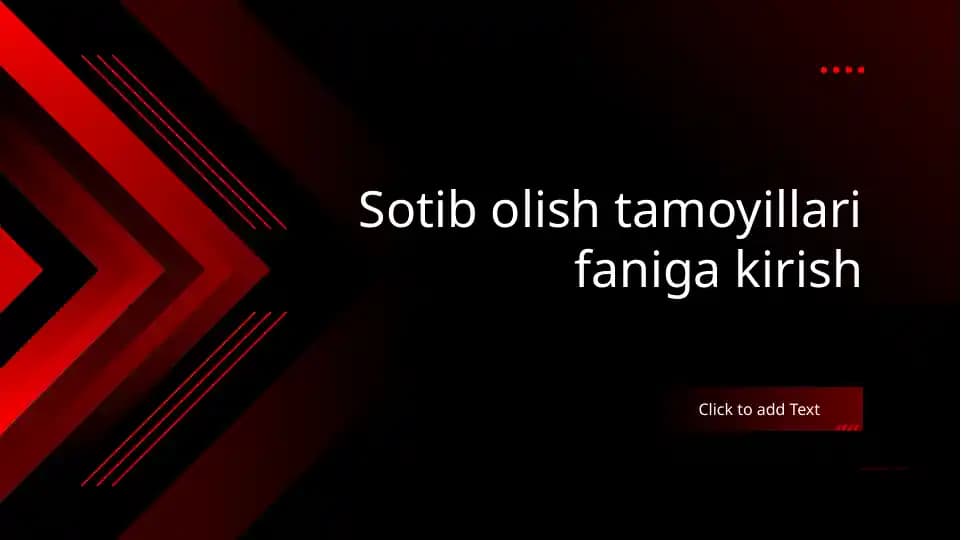 Sotib olish tamoyillari faniga kirish