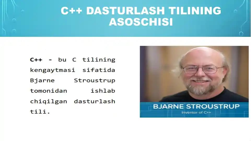 C++ Dasturlash Tili