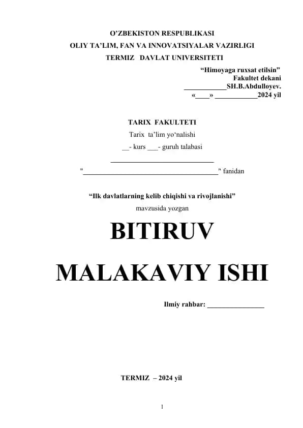 Ilk davlatlarning kelib chiqishi va rivojlanishi