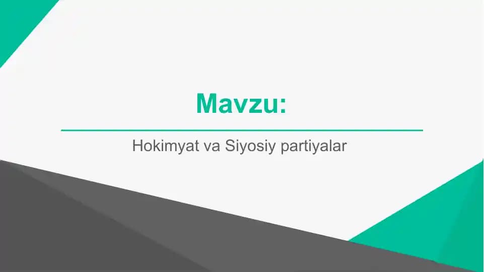 Siyosiy partiyalar
