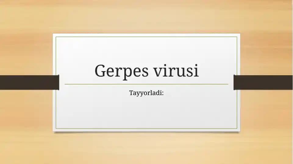 Gerpes virusi