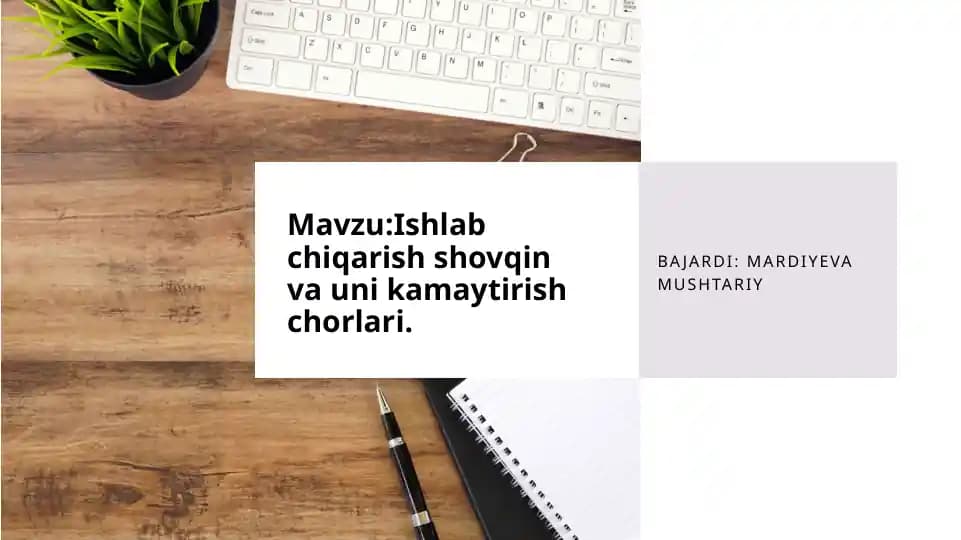 Shovqin va Vibratsiya