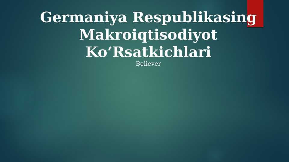 Germaniya Makroiqtisodiyoti