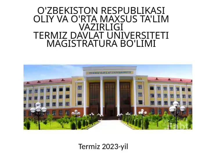 TEMPERATURAVIY JARAYONLARNI CHEKLI ELEMENTLAR METODI YORDAMIDA MODELLASHTIRISH.
